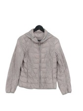 Uniqlo Women's Coat S Grey Polyamide with Other Quilted