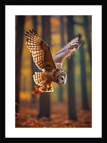 Epic owl framed - owl, art