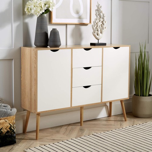 Sideboard oak white storage - oak,