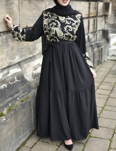 Ladies black gold embroidery - ladies,