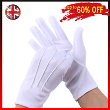 White Formal Short Gloves Tuxedo Guard Parade Santa Fancy Dress Mens Women UK