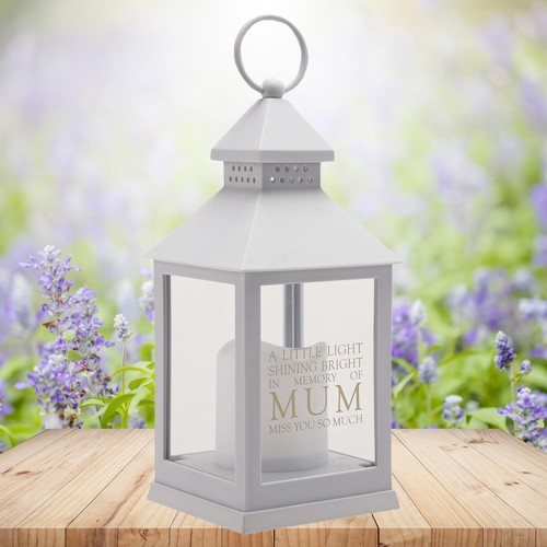 Mum grey graveside lantern - mum,