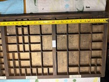 Antique Wooden Printers Drawer
