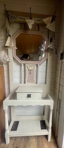 Vintage shabby chic hall stand - vintage,