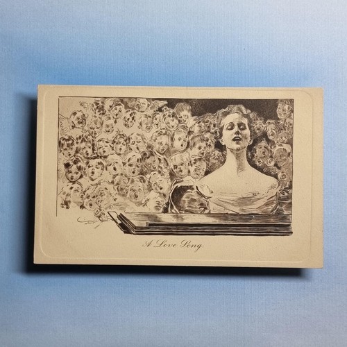 Glamour postcard c1910 love - postcard,