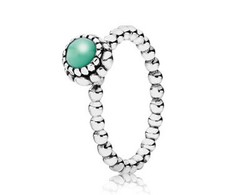 Brand New Genuine Pandora Silver May Birthstone Bloom Stackable Ring 190854CH