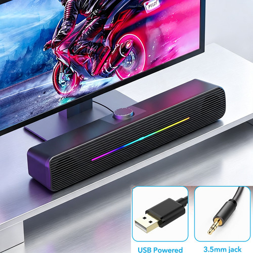 Led computer speakers soundbar - computer,