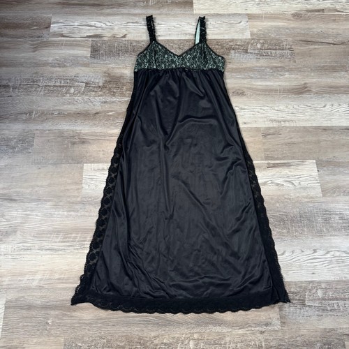 Vintage black sheer lace - sheer,