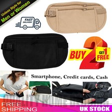 1x Money Belt Travel Hidden Secret Discreet Bum Bag Waist Wallet Pouch Unisex UK