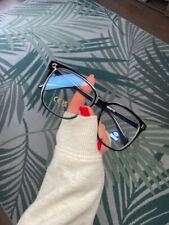 NEW Fake Black Square Frame Geek Glasses Clear Lens UV Protection Nerd Unisex UK