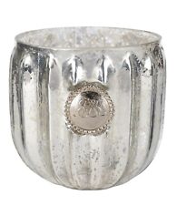 BNIB Lene Bjerre Dante Mercury Votive Tealight Holder Antique Light Gold 9x9cm