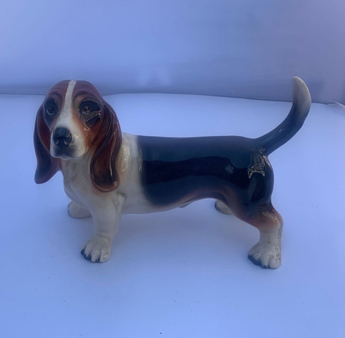 Basset hound dog ceramic - hound,