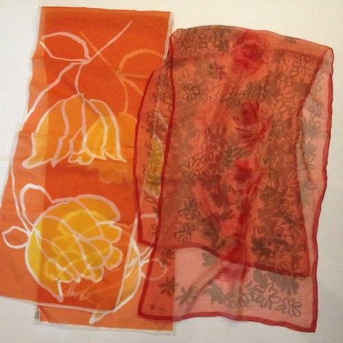 Vintage vera chiffon scarves - 2,