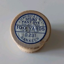 Vintage Wooden Sylko Cotton Reel Spool - D231 Nankeen