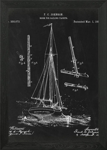Boom for sailing - for, framed