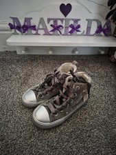 Size 11 Girls Next Grey Velvet