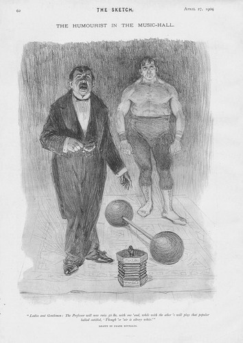 Music hall humour strongman - humour,
