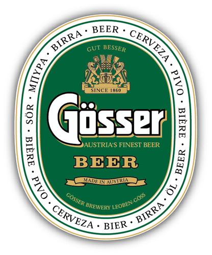 Gosser beer logo car bumper - beer,