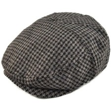 Childrens Flat Cap Tweed Lined