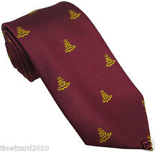 Royal Artillery Gold Gun on Maroon Regimental Tie
