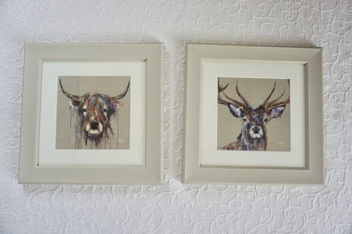 Two framed art - art, by