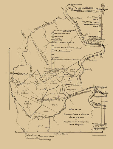 Historic mine map loup - loup, piney
