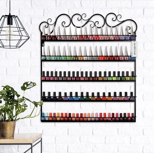 Tiers black nail polish - polish, rack