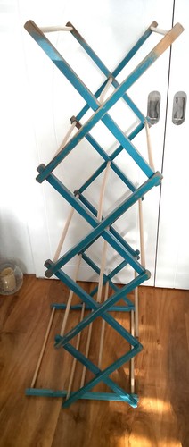 Large retro wooden concertina - wooden,