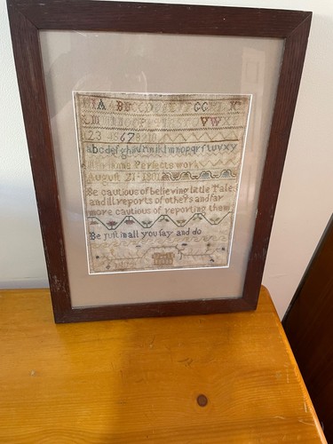 Antique samplers 1801 marianne - antique,