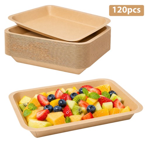 120pcs kraft paper trays - paper,