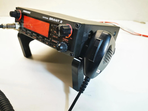 Desk stand for radio - cb, uniden