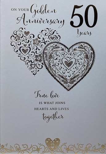 Golden wedding anniversary - golden,
