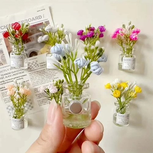 8pcs vase magnets cute - magnets, fun