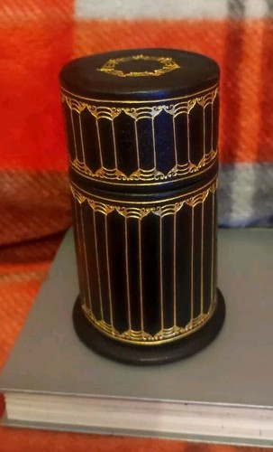 Luxury oval leather box black - luxury,