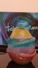 Resin snake jar figurine multi