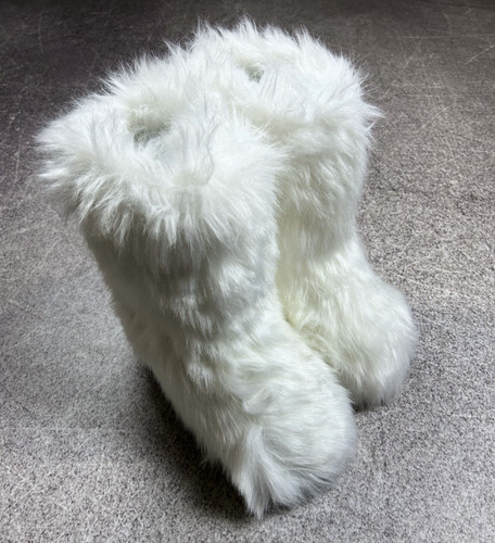 Womens y2k white faux - y2k, fur