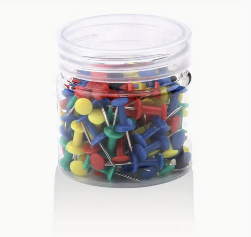 100pcs push pins assorted - push,