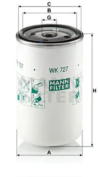 Fuel filter spin - spin-on, wk