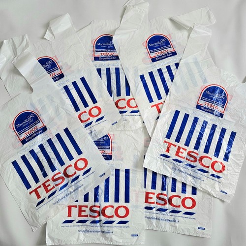 Tesco carrier bag schoolnet - bag, x7