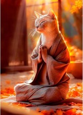 Cat Meditating Diamond