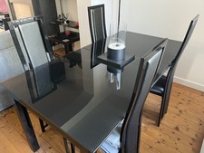 Harvey’s Extendable Black 4 Seater Dining Table.