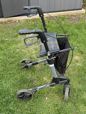 Topro Troja Rollator Walker 4-Wheel Mobility Aid Black Easy Folding Storage Seat