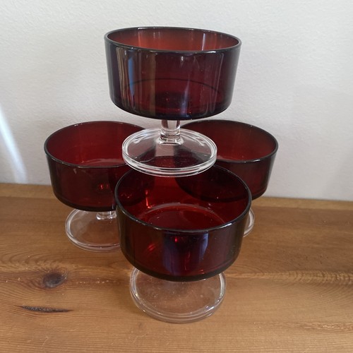 French ruby red glass - ruby,