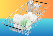 304 Steel Dish Drainer Rack - Expandable Sink Drying Organizer