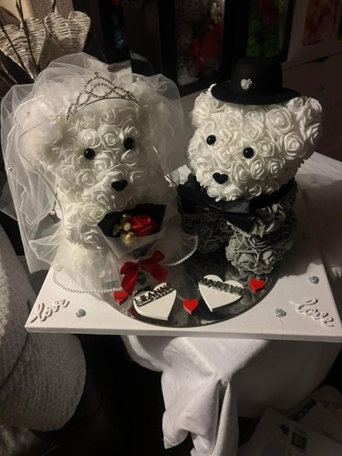 Forever rose wedding bears - rose,
