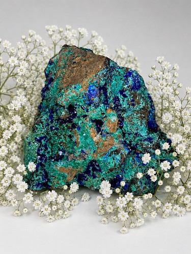 Azurite malachite geode - azurite,