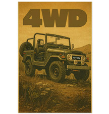 Toyota 4WD Poster Retro