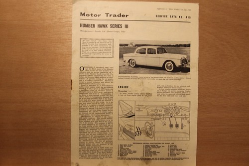 Original humber hawk series - series, 3