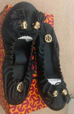 Tory Burch navy leather flats UK 5 or US 8