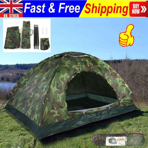 Family camouflage camping tent - camping,